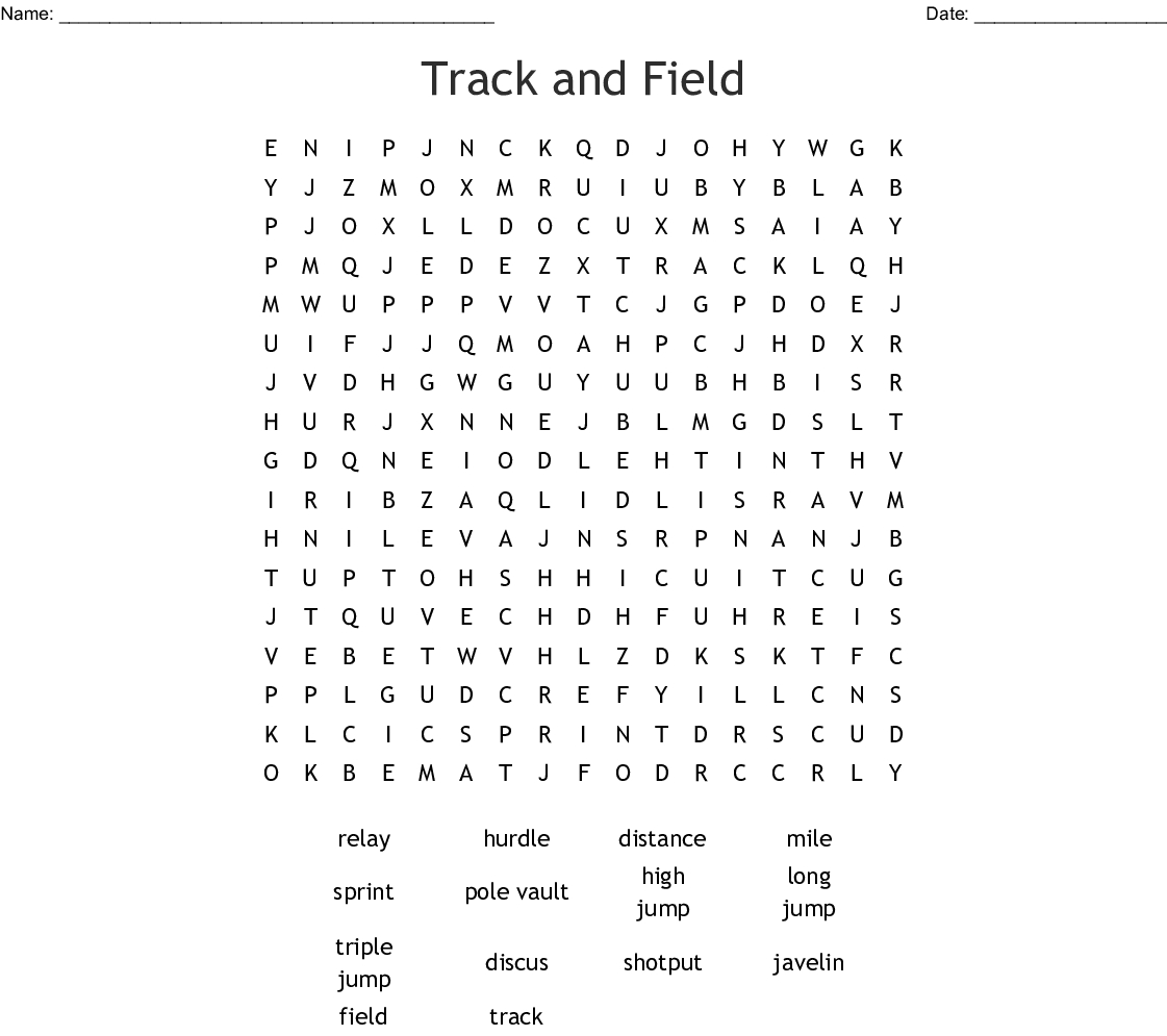 Sports Day Word Search - Wordmint