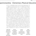 Sportsmanship   Elementary Physical Education Word Search