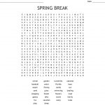 Spring Break Word Search   Wordmint