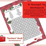 St George's Day Wordsearch | St Georges Day, Day, British Values