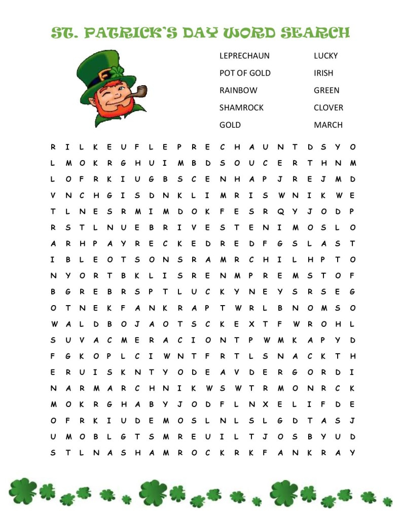 St. Patrick&amp;#039;s Day Word Search {Free Printable!} | Cook