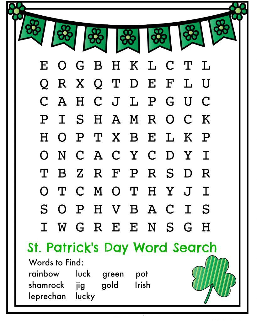 St Patricks Day Word Search | St Patrick&amp;#039;s Day Words, St