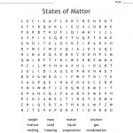 States Of Matter Word Search   Wordmint