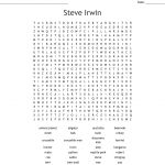 Steve Irwin Word Search   Wordmint