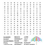 Summer Word Search Free Printable For Kids | Camping