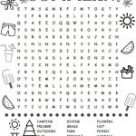 Summer Word Search Puzzles   Werkbladen, Puzzles En Basteln