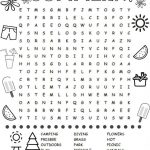 Summer Word Search | Summer Words, Fun Worksheets For Kids