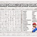 Super Mario Printable Word Searches | Super Mario Bros Party