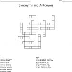 Synonyms And Antonyms Crossword   Wordmint