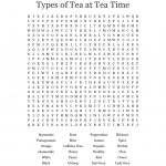 Tea Party Word Scramble Word Search   Wordmint
