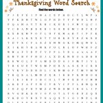 Thanksgiving Word Search Free Printable | Thanksgiving Words