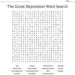 The Great Depression Word Search   Wordmint