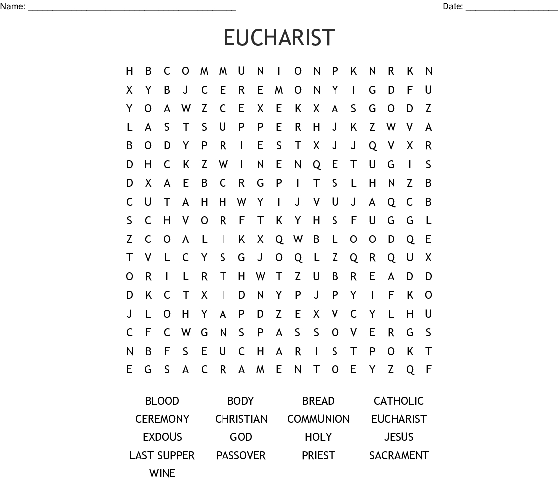The Last Supper Word Search - Wordmint