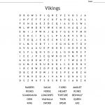 The Vikings Word Search   Wordmint