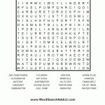 Under The Hood Printable Word Search Puzzle | Word Search