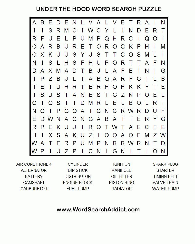 Word Search Addict Printable - Word Search Printable