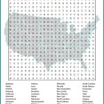 Us Geography Worksheet   All 50 States Word Search | 4Th