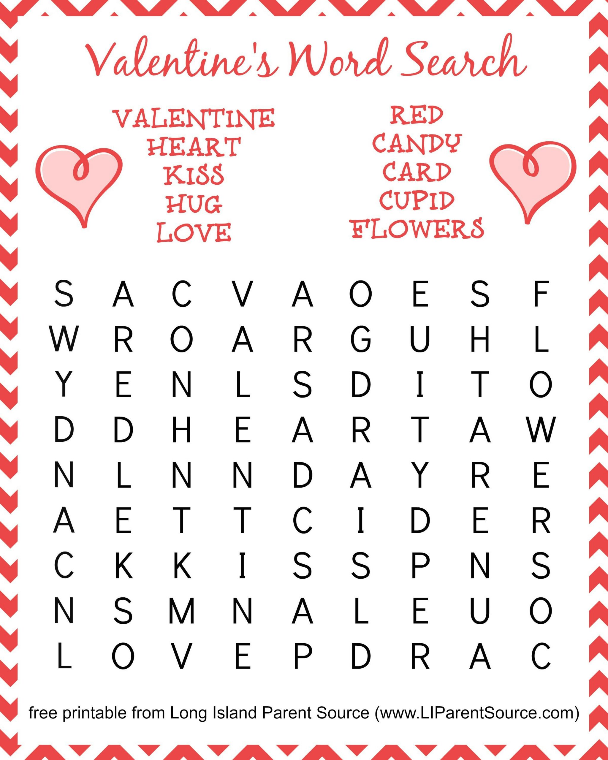Valentine&amp;#039;s Day Free Printable Word Search | Valentines Day