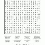 Winter Olympics Printable Word Search Puzzle | Word Search