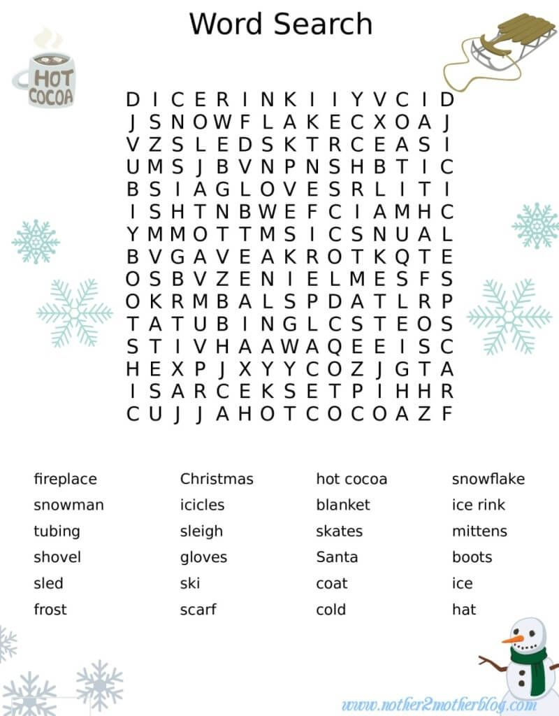 Winter Word Search For Kids | Winter Words, Kids Word Search