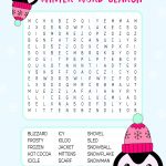 Winter Word Search Free Printable Kids Activity   Fun Loving