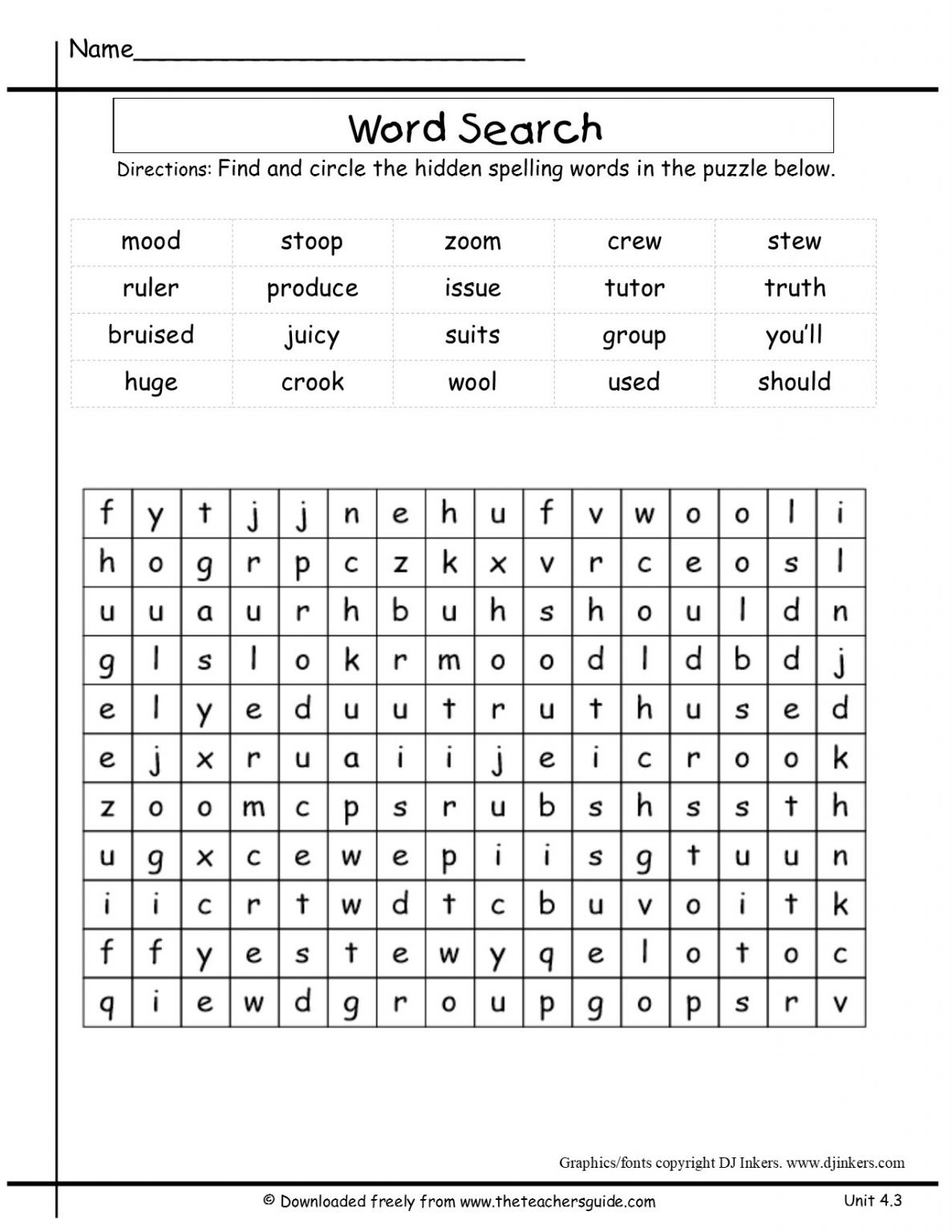 Wonders Fourth Grade Unit Four Week Three Printouts | Word Search Printable