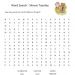 Word Search Activity   Pancake Day/shrove Tuesday   English