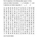 Word Search   Adjectives   English Esl Worksheets For