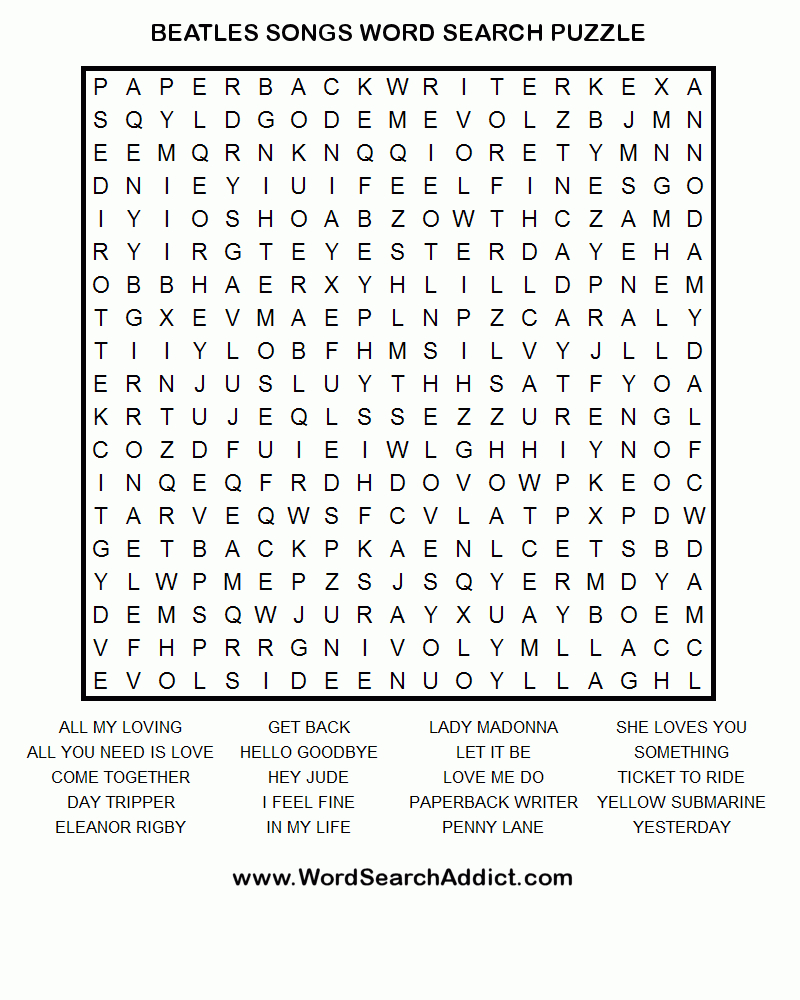 Word Search Maker - Printable Word Search Puzzles, Use The