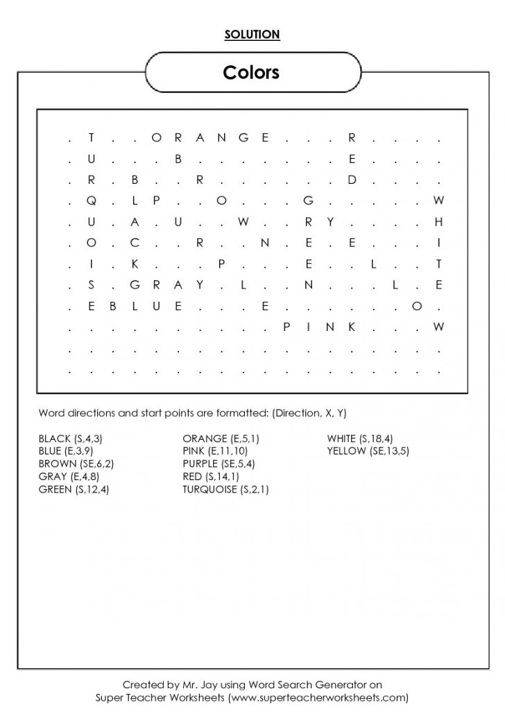 Word Search Maker Printable PDF