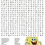 Wordsearch   Spongebob Time! | Activity Sheets For Kids