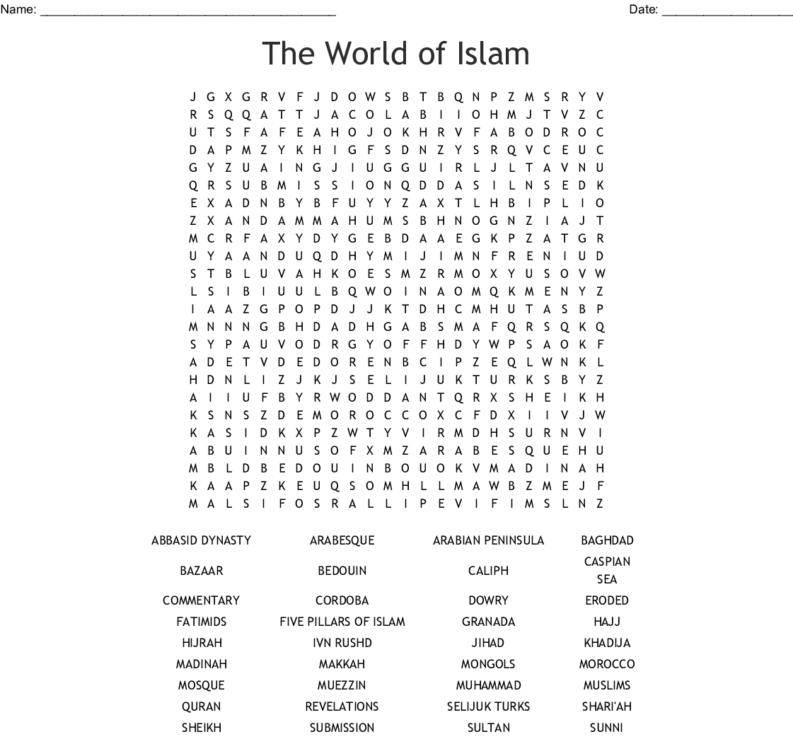 World History Word Search - Wordmint
