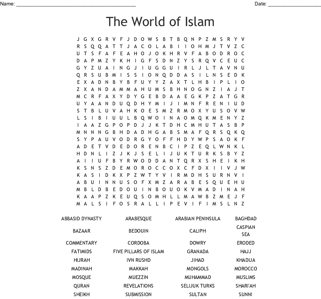 world history word search pdf