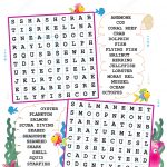 Zigzag Word Search Puzzle With Underwater World | Free