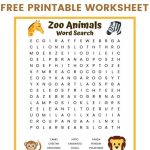 Zoo Animals Word Search | Zoo Animals, Zoo, Kids Word Search