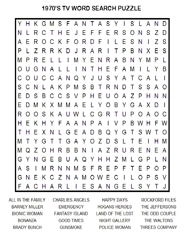 Word Searches For Free To Print
